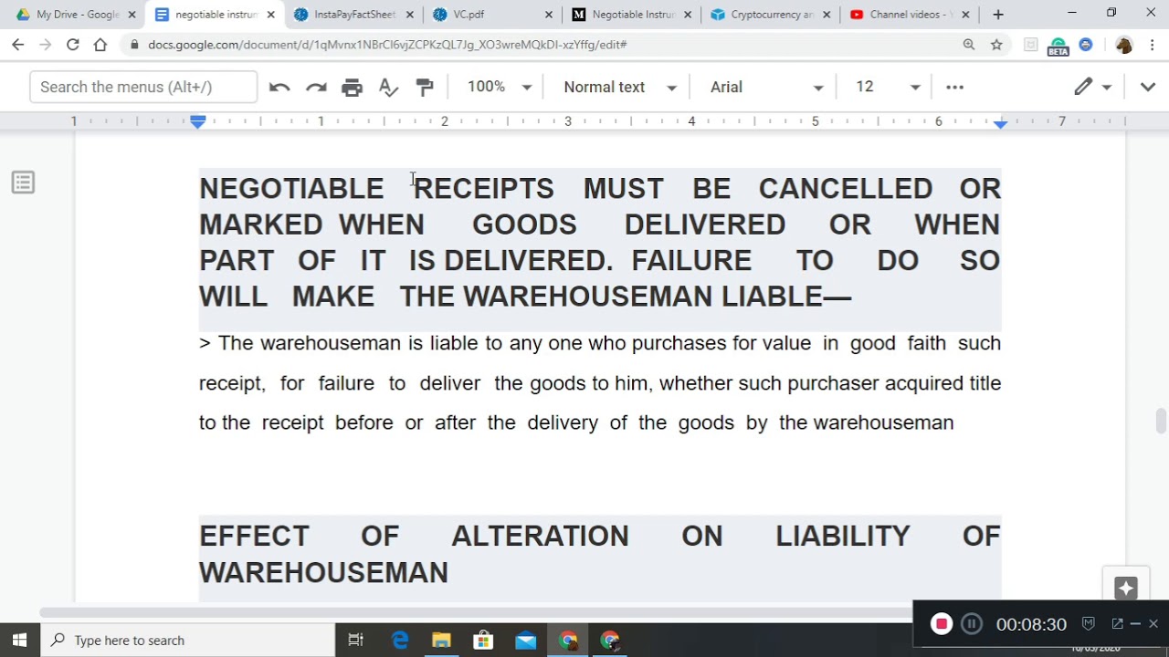 Warehouse Receipt Law