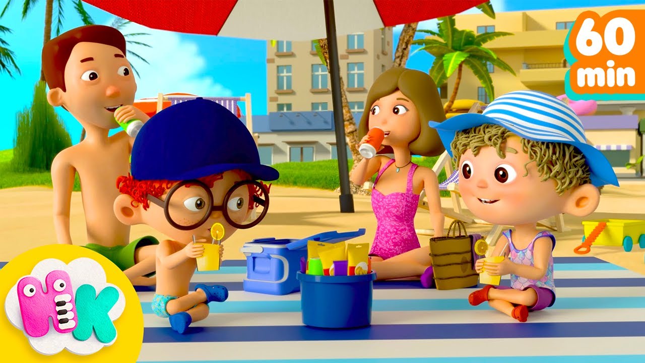 Strand, Strand, Masse Sand ☀️ Sommerviser for Barn 🏖️ 1 Times Samling | Barnesanger | HeyKids
