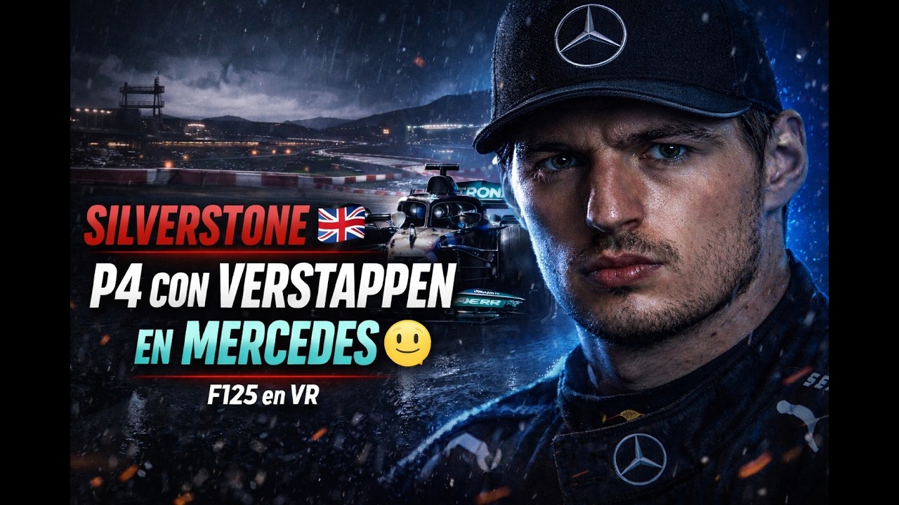 P4 en SILVERSTONE 🇬🇧 con VERSTAPPEN en MERCEDES 😳 | ONBOARD POV | F125 en VR