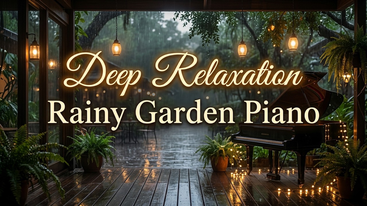 Rainy Night Under the Stone Arch 🌧️ Cozy Piano & Village Rain for Deep Sleep
