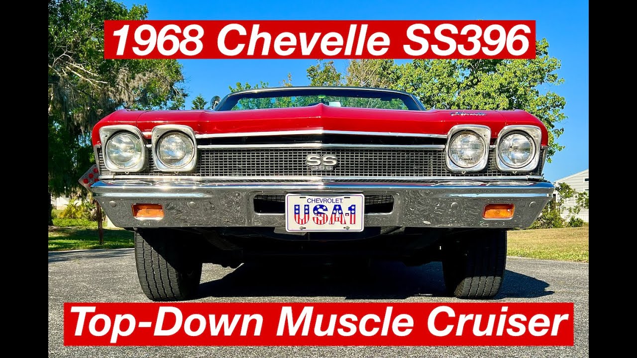 Редкий кабриолет Chevelle SS396 1968 года с 4 скоростями