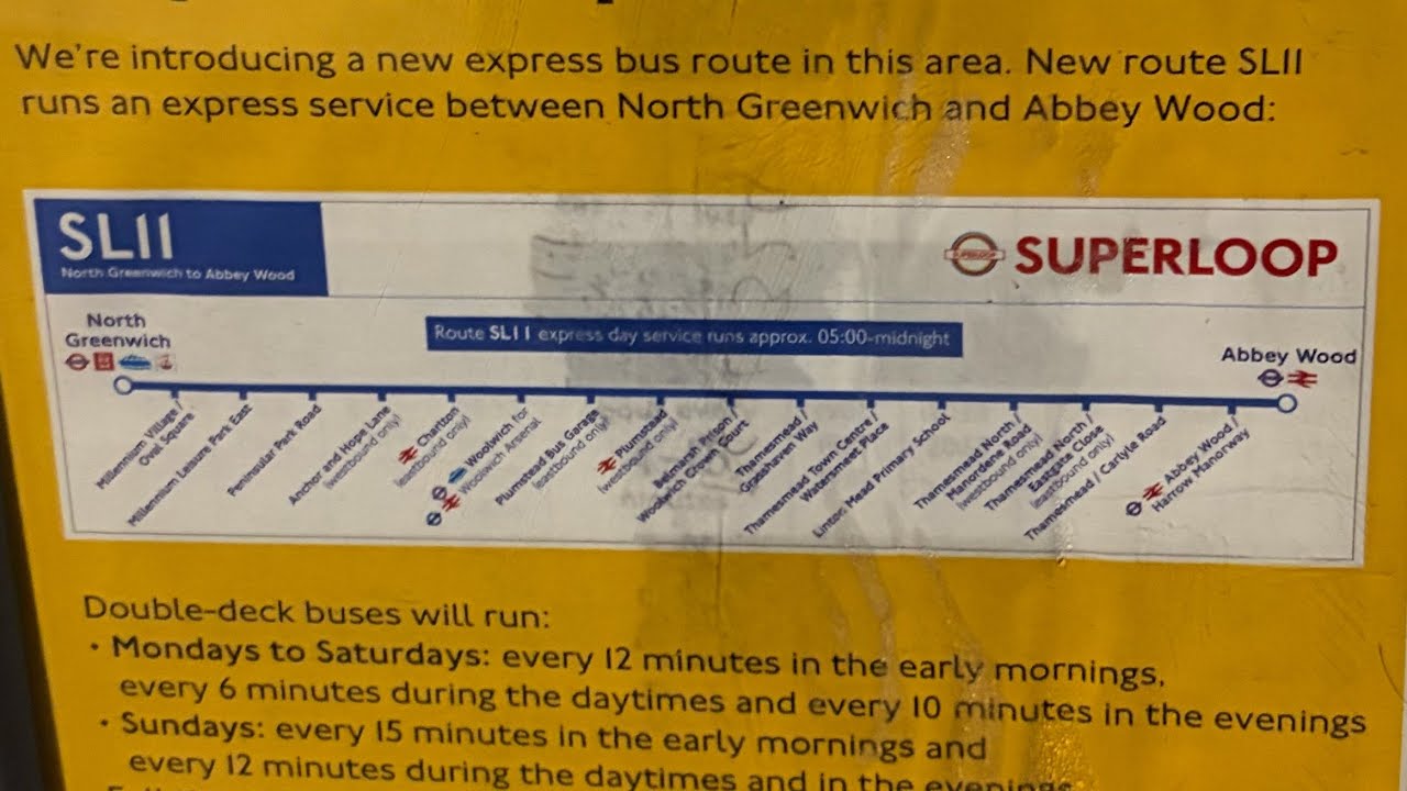 SL11 to North Greenwich