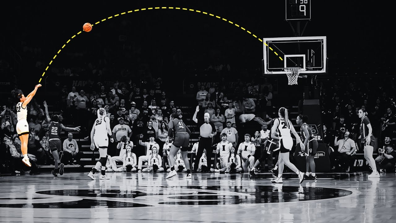 Caitlin Clark shooting 3 pointers...but they increasingly gets more RIDICULOUS