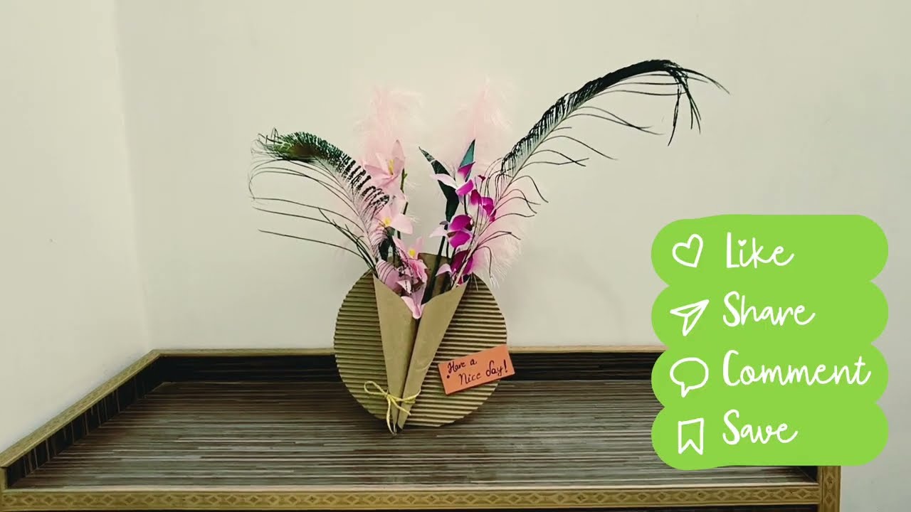 0 Cost Home Decor| Cardboard Craft | DIY | Reuse | Trash to Treasure