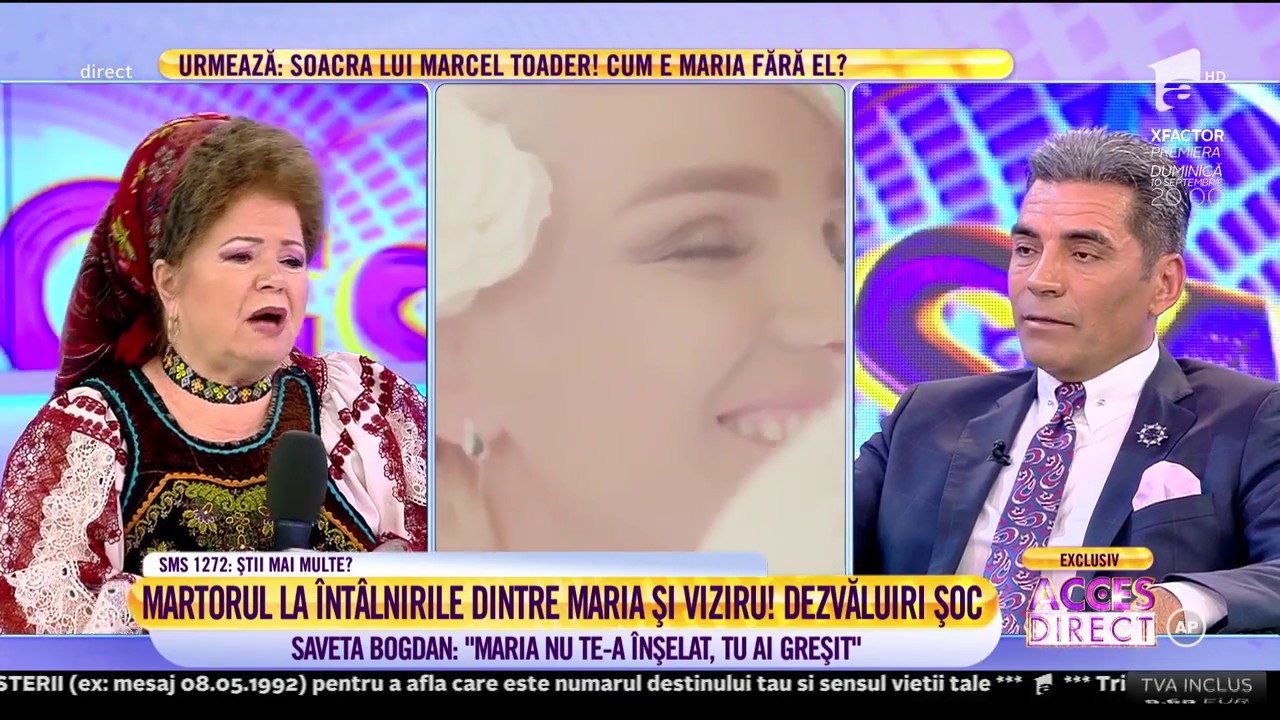 Saveta Bogdan, sora de suflet a Mariei Constantin, faţă-n faţă cu Marcel Toader