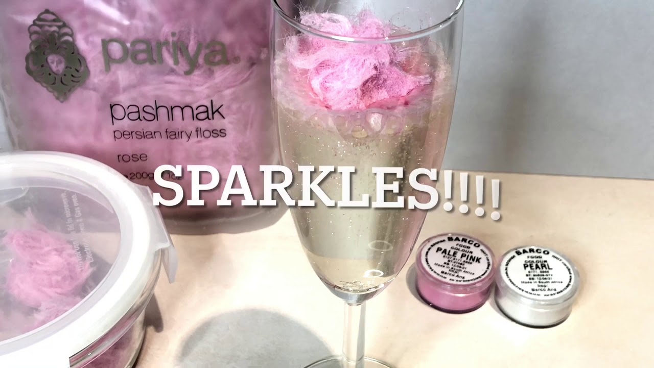 Fairy floss glitter drops for cocktails