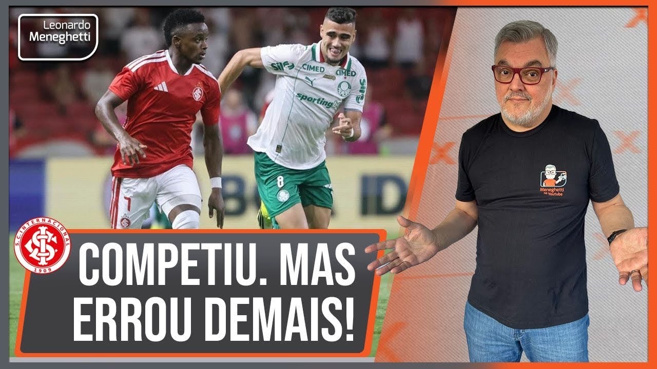 Erros defensivos do Inter comprometem contra o Palmeiras, que venceu por 3 x 1