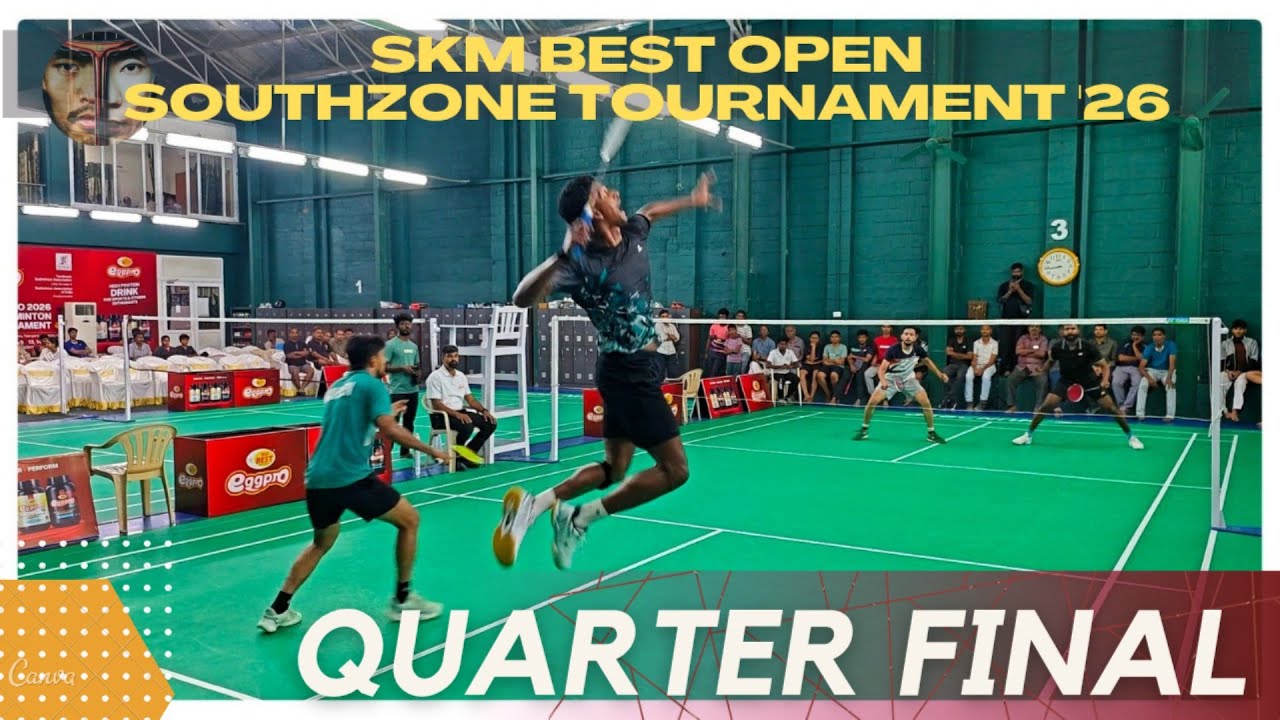 SHYAMPRASAD/SUNJITH VS SATISH KUMAR/NAVEEN:SKM BEST OPEN BADMINTON TOURNAMENT 2026