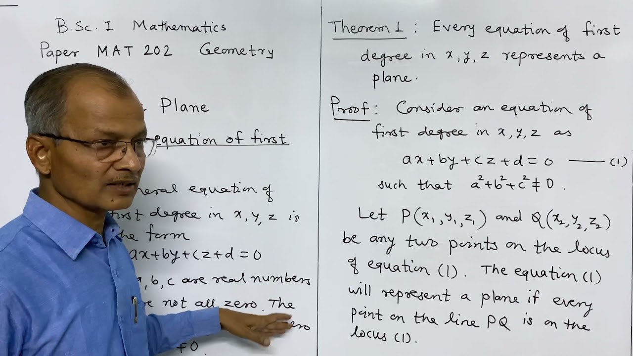 Geometry: The Plane: Equations of a plane. Lect. # 1.#solidgeometry #theplane