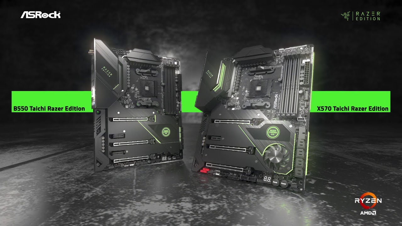 ASRock Taichi Razer Edition Gaming Motherboard Shows Infinite Potential with Chroma RGB lighting