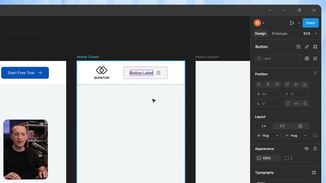 How to Design & Prototype a Responsive Website Header in Figma Step by Step | Figma 2025
