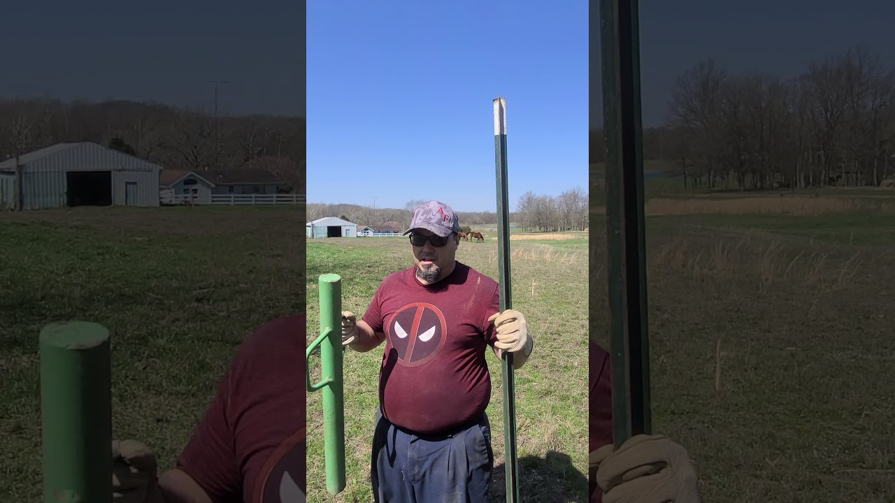 How to install a t-post for a fence-super easy #shorts
