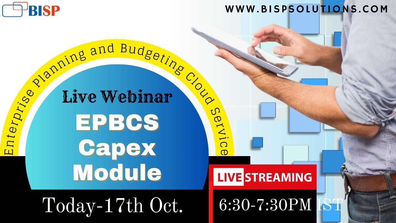 Онлайн-вебинар по модулю EPBCS Capex | @bispsolutions | Настройка капитальных затрат