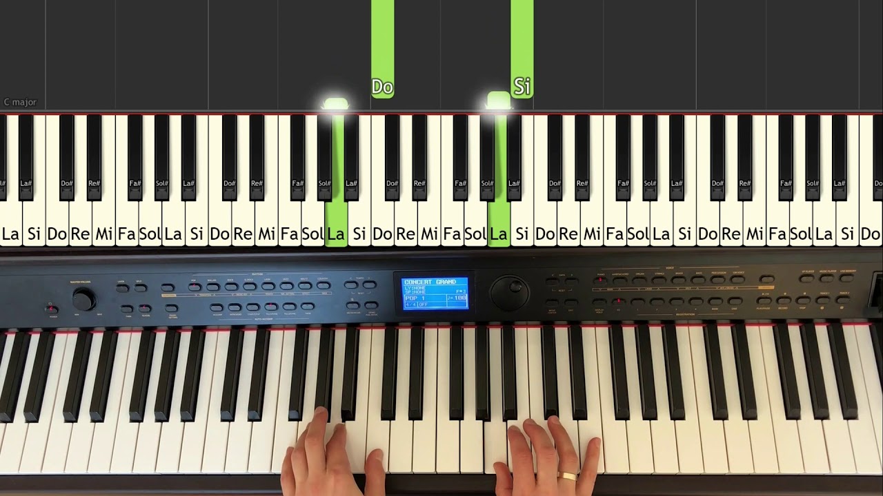 Ave Maria, Charles Gounod  / J. S. Bach - comment jouer au piano, Synthesia, piano tutoriel
