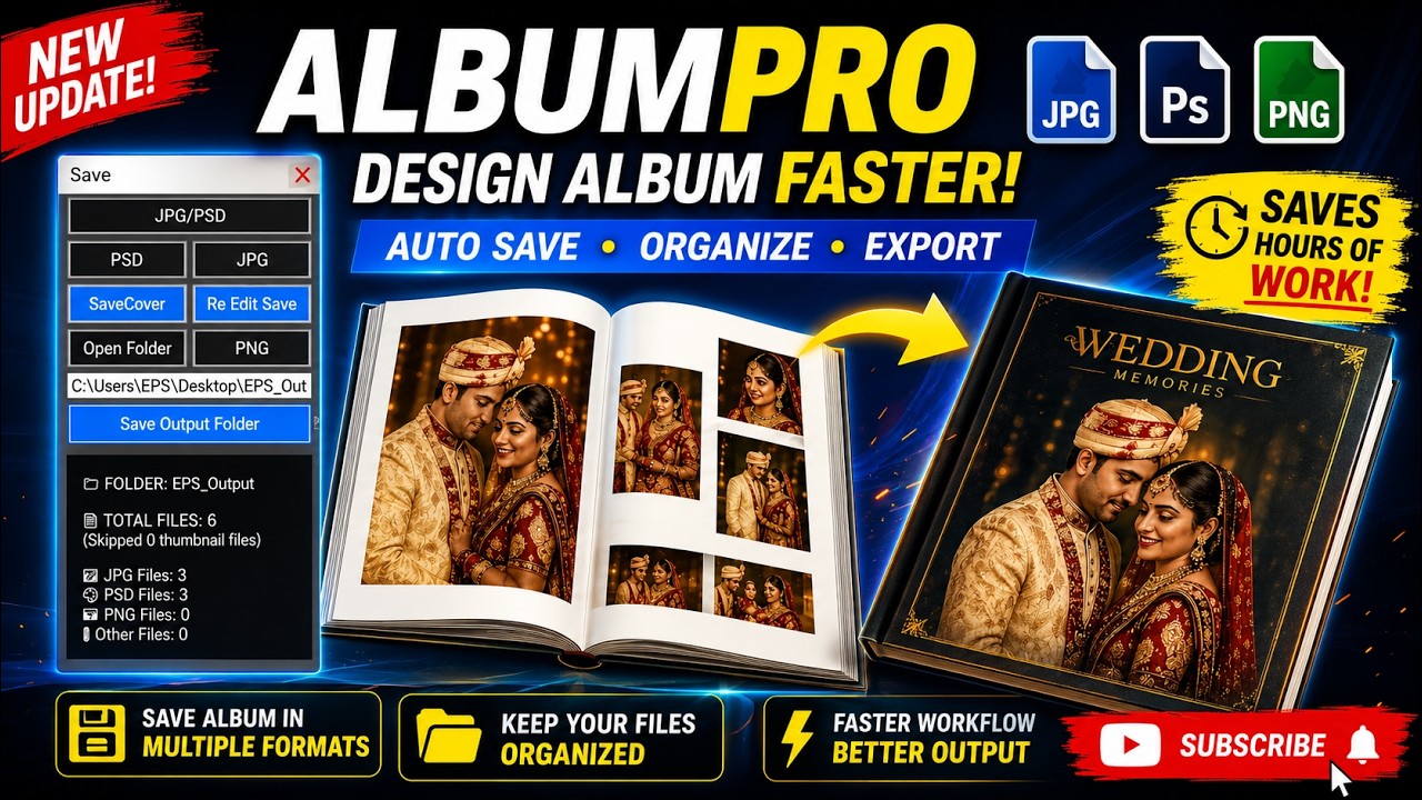 How to Save Your Album Design in Albumpro | JPEG, PSD, PNG Export
