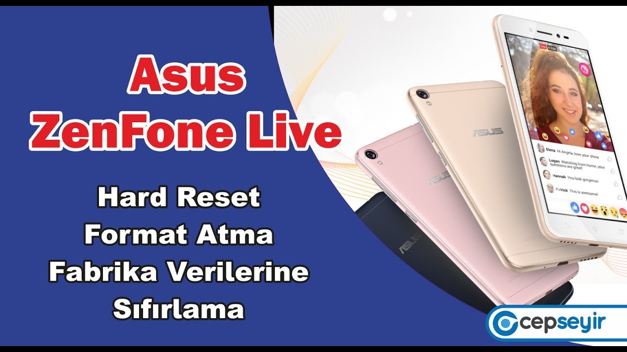 Asus ZenFone Live Hard Reset - Format Atma - Fabrika Verilerine Sıfırlama