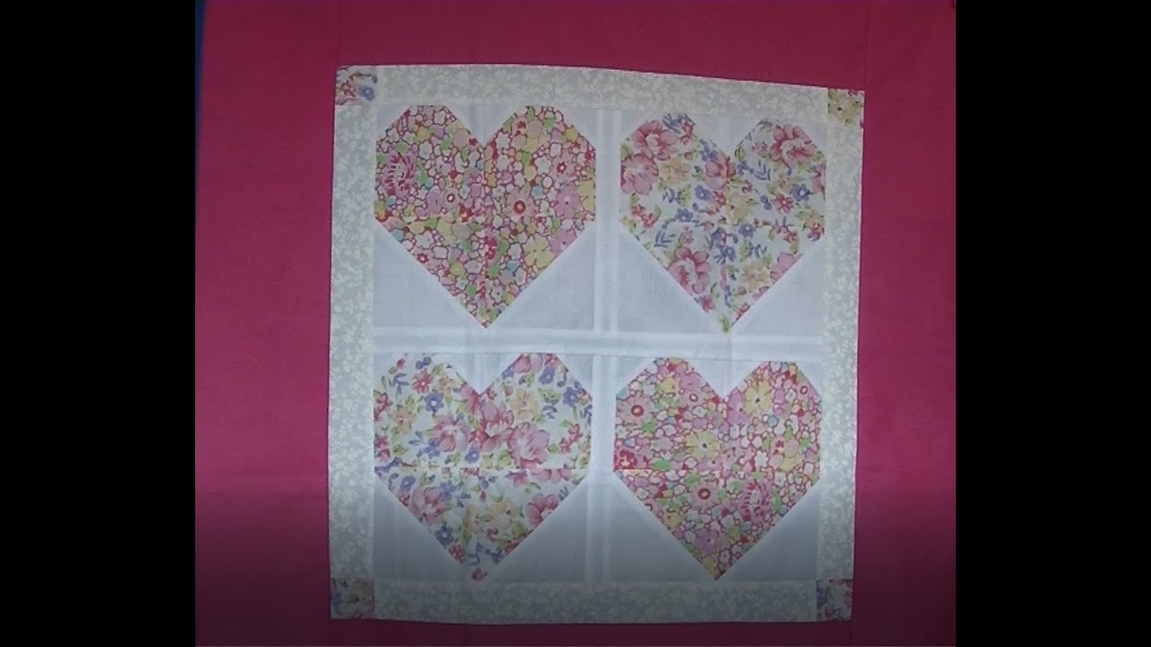 Couture facile - Patchwork facile - 2 blocs simples au look vintage - croix & cœurs faciles à faire