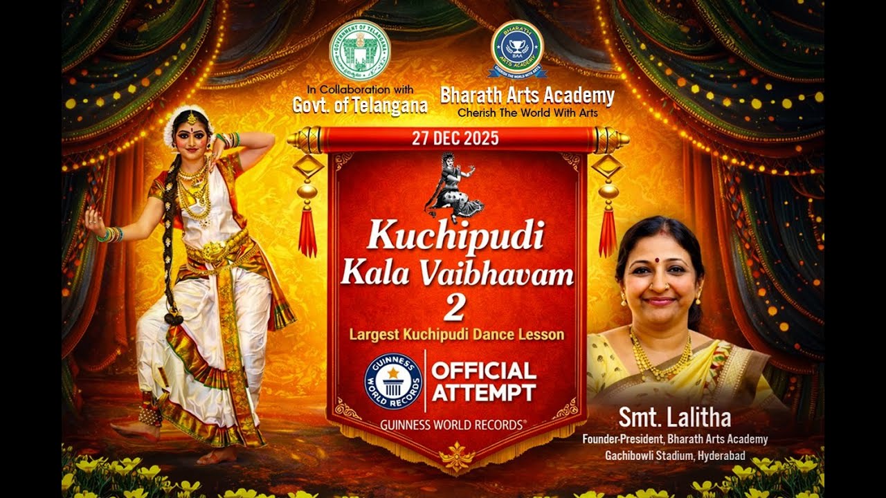 Kuchipudi Kalavaibhavam-2 (27-12-2025)GUINNESS WORLD RECORD PROGRAM by BHARATH ARTS ACADEMY