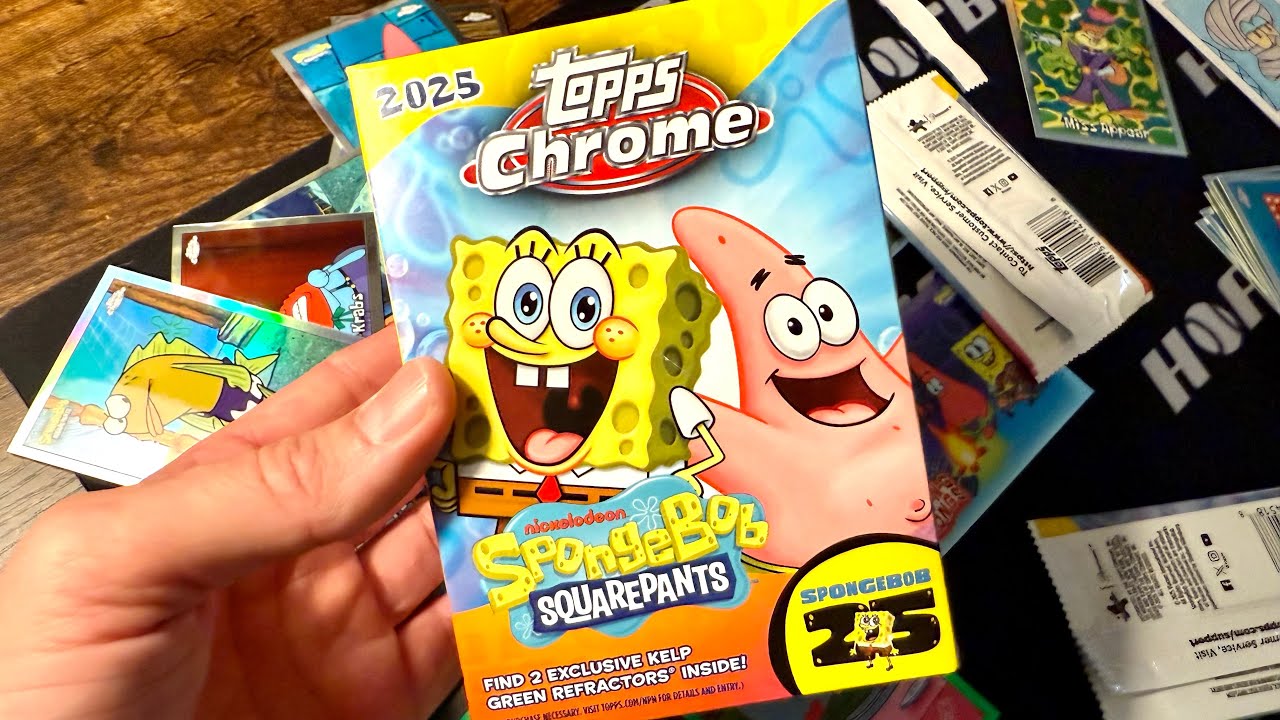 ПОТРЯСАЮЩЕ СЕЙЧАС!! 2025 Topps Chrome SpongeBob SquarePants!