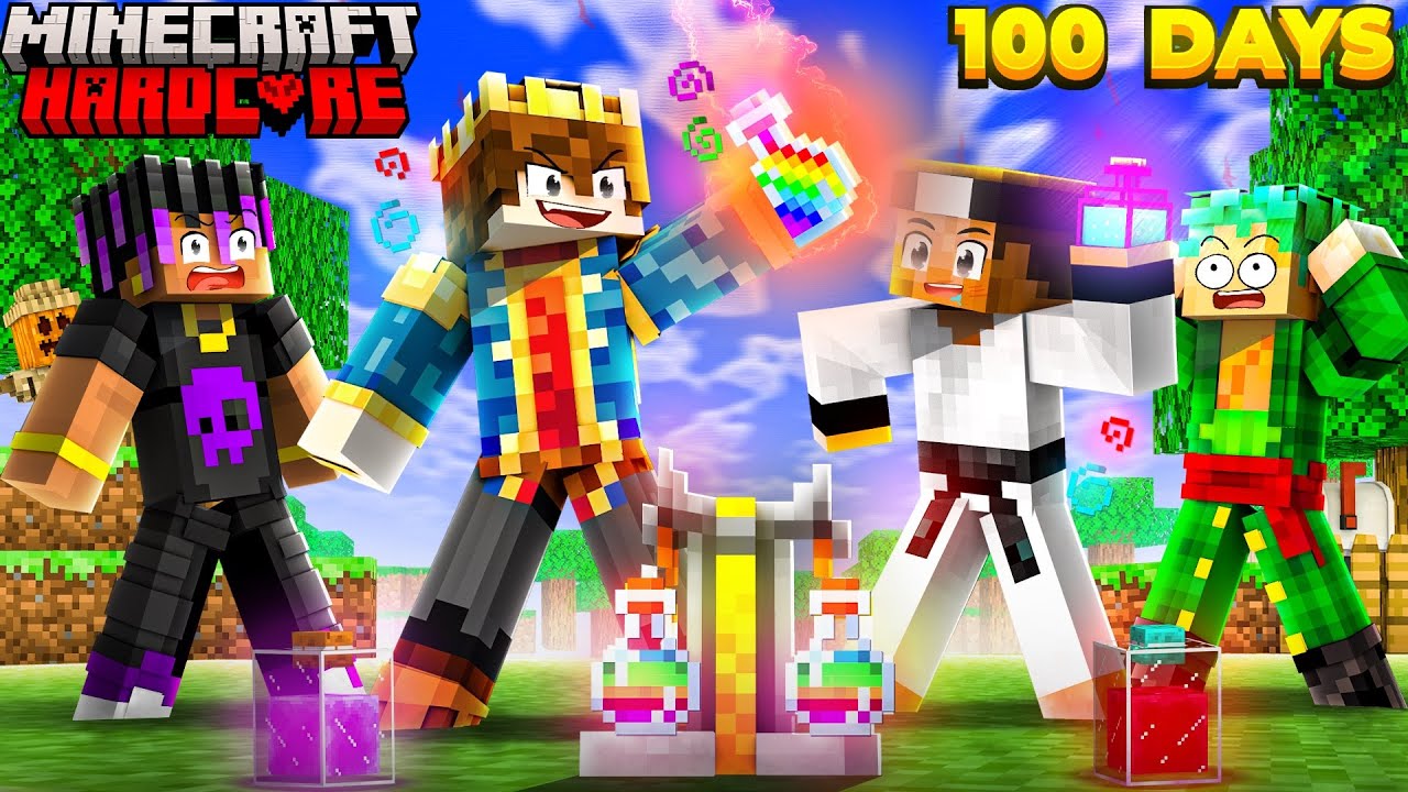 100 Days But You Can CRAFT SUPER OP POTION In Hardcore Minecraft 😱