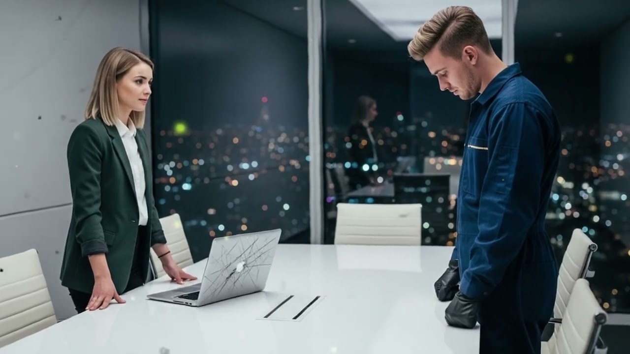 Single Dad Cleaner Spilled Water on the CEO’s Laptop — Then She Saw What Was on the Screen