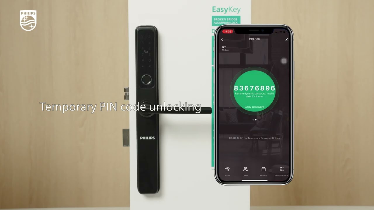 Guía de instrucciones de la cerradura inteligente Philips DDL608 5HWS