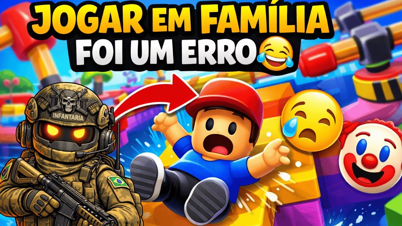 Stumble Guys em Família AO VIVO 😂 | Gameplay Engraçada e Caótica
