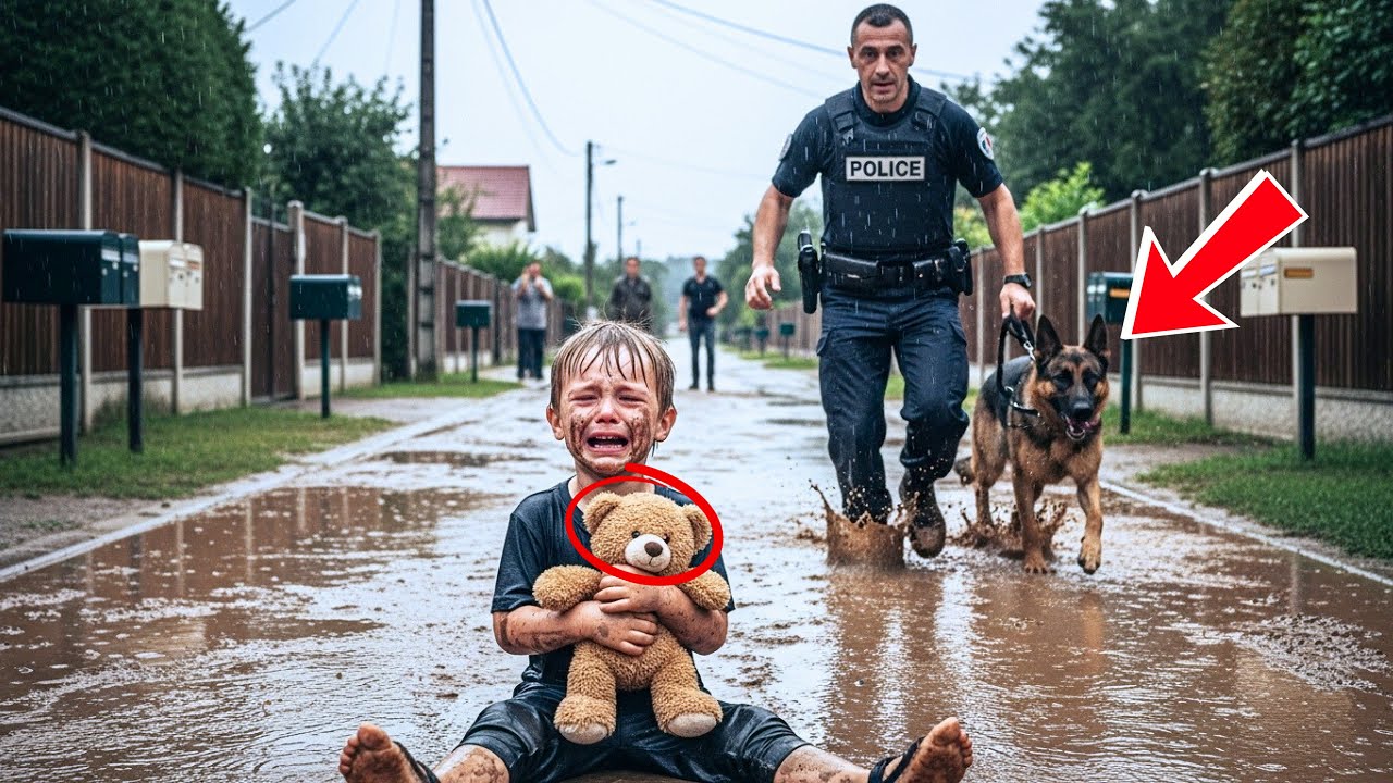 Berger Allemand K9 Et Officier Français Sauvent Un Garçon Poussé Dans La Boue Par Sa Belle-Mère
