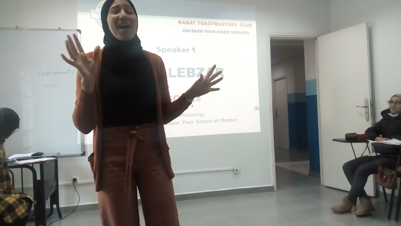 Rabat Toastmasters club, level 3 project: Know your sense of Humour (Arabic)