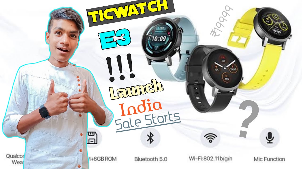 TicWatch E3 | Features & Reviews | Full Details in Hindi | Snapdragon Wear 4100 SoC & Google Wear OS