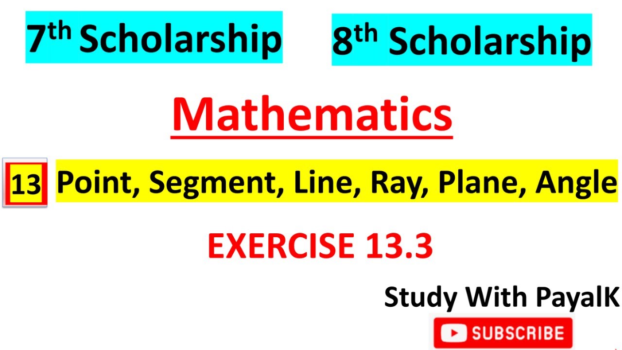 8th Scholarship Math Exercise 13.3 | 8th Scholarship math Exercise 13.3 | 8th Scholarship | 8th