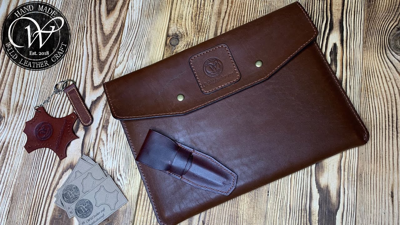 Папка для документов / Leather folder for documents from #wildleathercraft