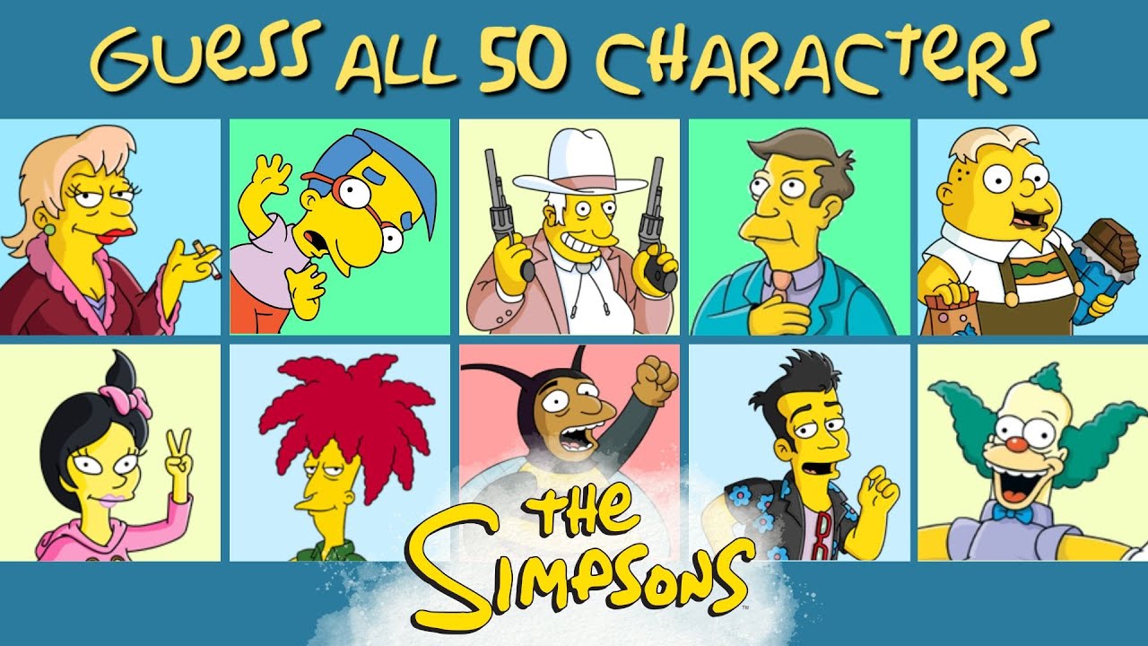 Name all 50 SIMPSONS Characters! | The Ultimate Simpsons Quiz | 90's Cartoon Quiz