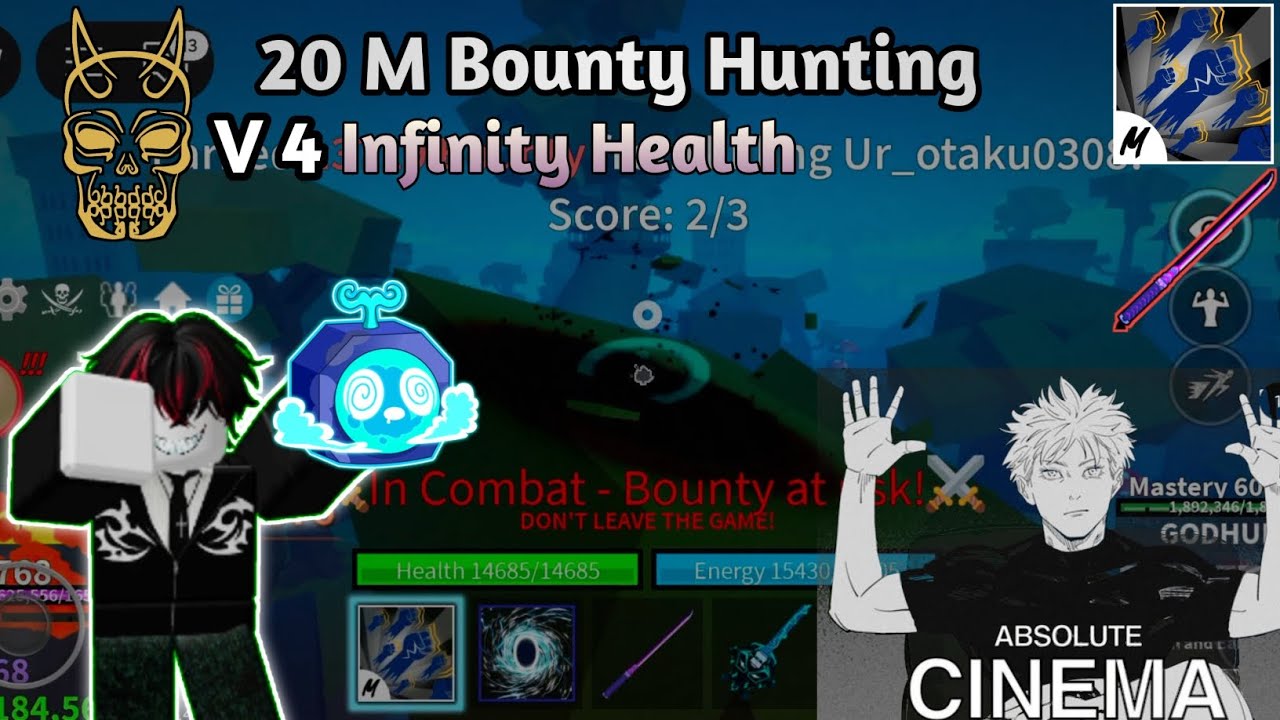 Road to 20M Bounty Hunting With Portal And Ghoul v4 [ Blox Fruit ] Mobile Gameplay 📲