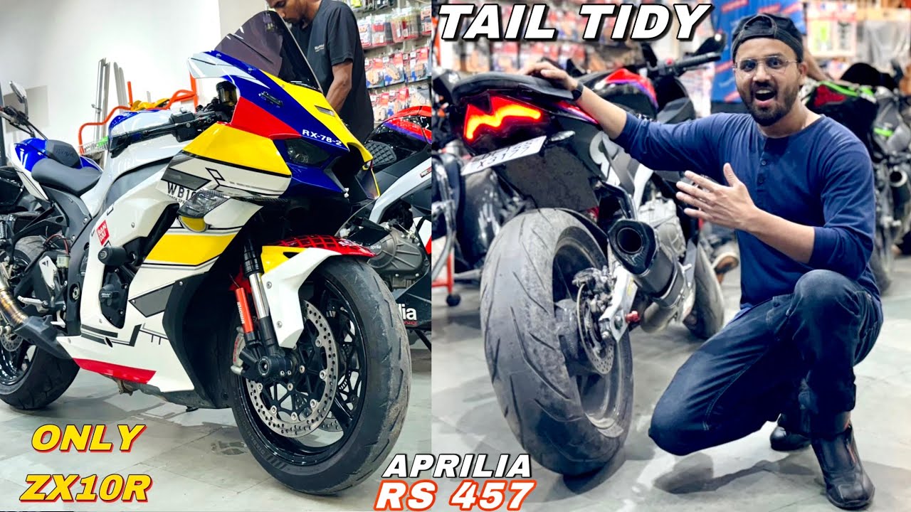 Finally Installed Tail Tidy On Aprilia Rs457 || World's Most Customised Kawasaki ZX10R ft Moto King