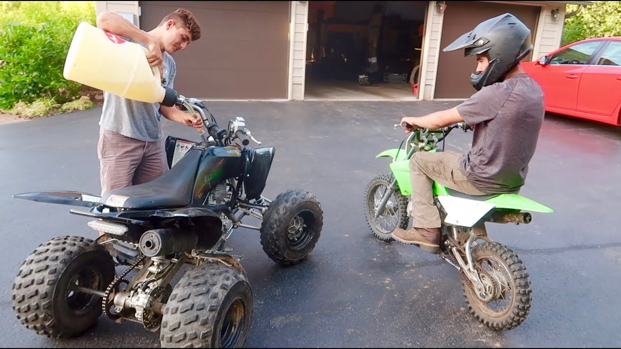 DRIFT QUAD VS. PIT BIKE | ILLEGAL SHENANIGANS