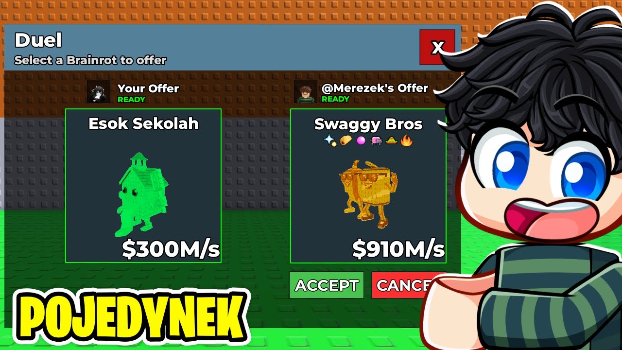 WYZWAŁEM ICH na POJEDYNEK!? 🔥 w Steal a Brainrot Roblox
