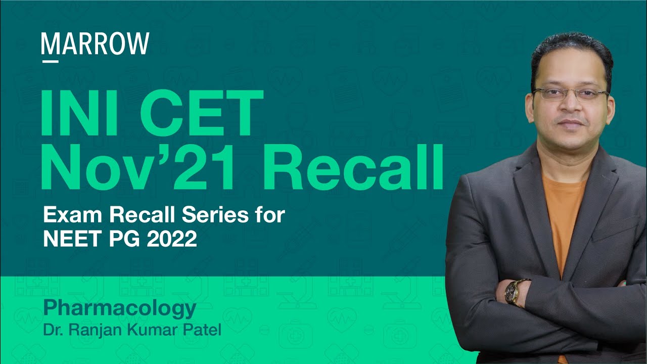 Exam Recall Series (INI CET Nov '21) - Pharmacology