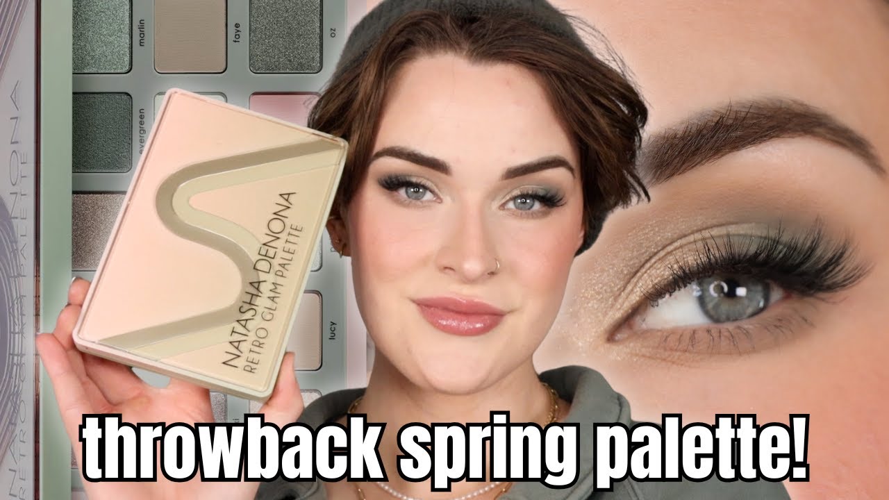 Soft Spring Green Eyeshadow Makeup Tutorial | Natasha Denona Retro Glam + LED Mask Review