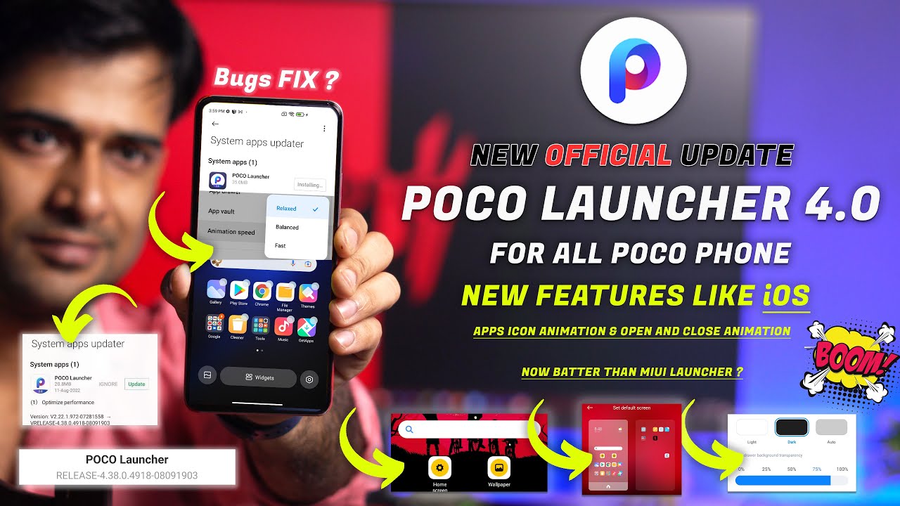 Official Poco Launcher 4.0 Final update with bug fixes & more Smoothness ? Animations Speeds 4GB ?