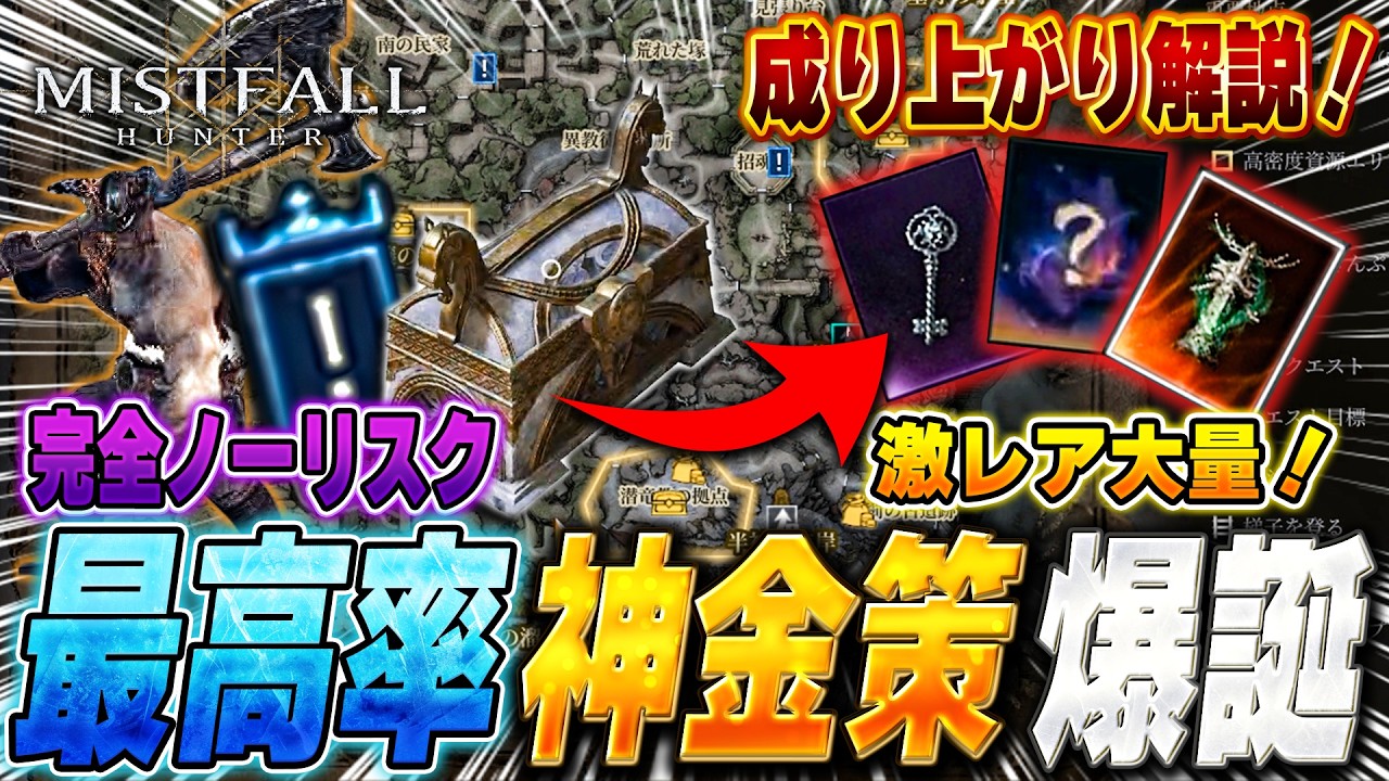 [Don't Miss Out!] Earn Big Even with Zero Gear! The Ultimate Solo Farming Route [Mistfall Hunter]