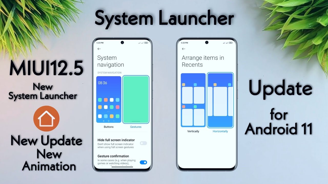 MIUI 12,5 New System Launcher Update New System Navigation Layout New Feature