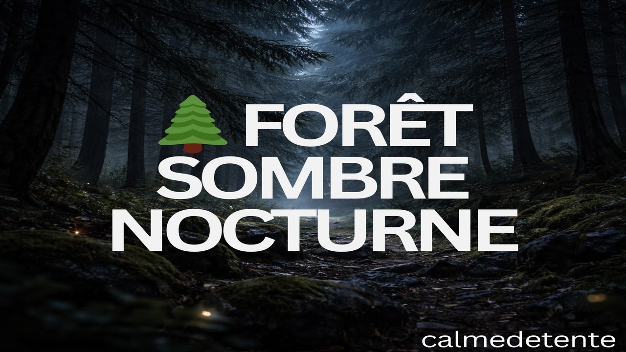 🌲 Forêt Sombre Nocturne | Vent Naturel Continu (10H)