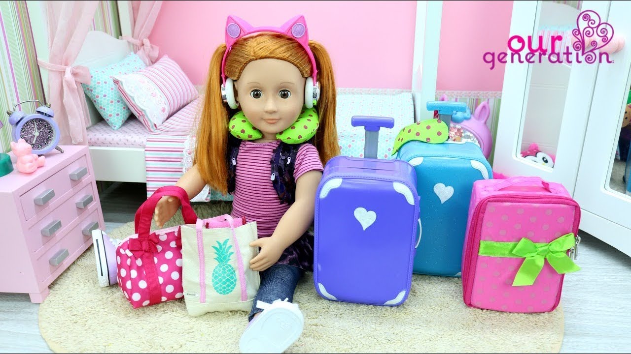 DOLL TRAVEL ROUTINE! PACKING FOR BEACH VACATION!