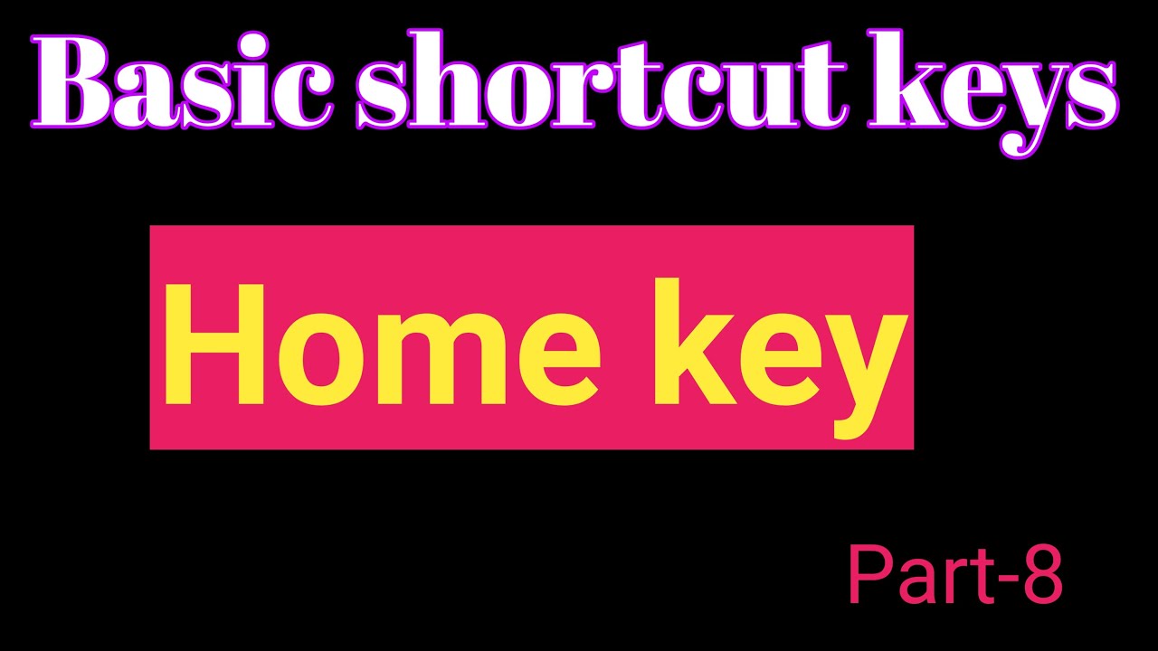 Use of home key in computer/home key/home key ka upyog kaise kare/Home key computer shortcut key