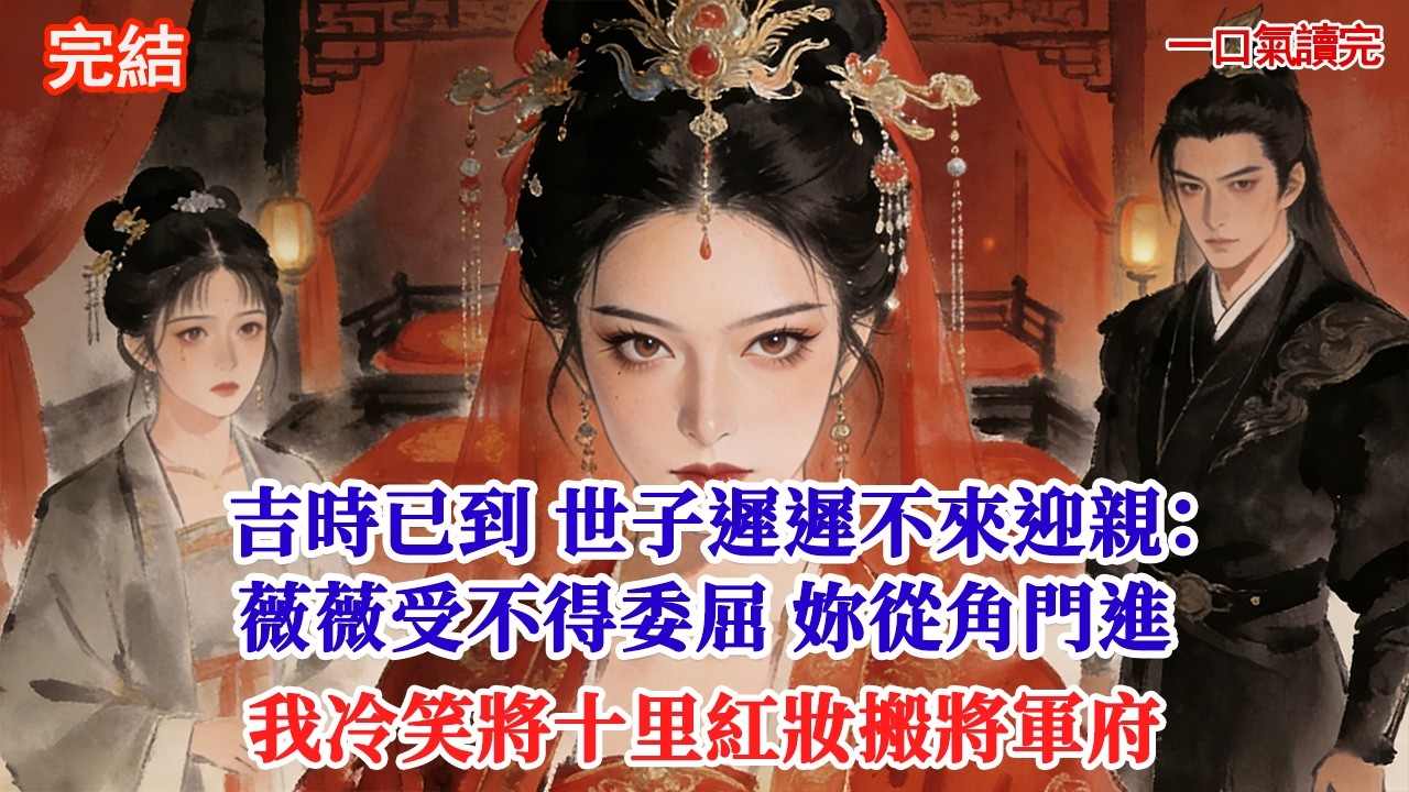 吉時已到 世子遲遲不來迎親：薇薇受不得委屈 妳從角門進我冷笑將十里紅妝搬將軍府#追妻火葬場#愛情#小說