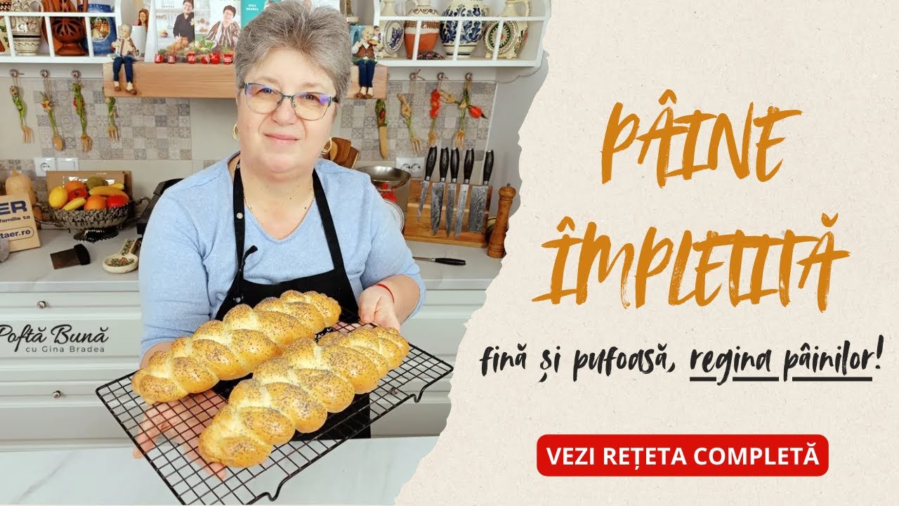 La fel de fina si de pufoasa ca un cozonac, regina painilor: paine impletita cu lapte si ou