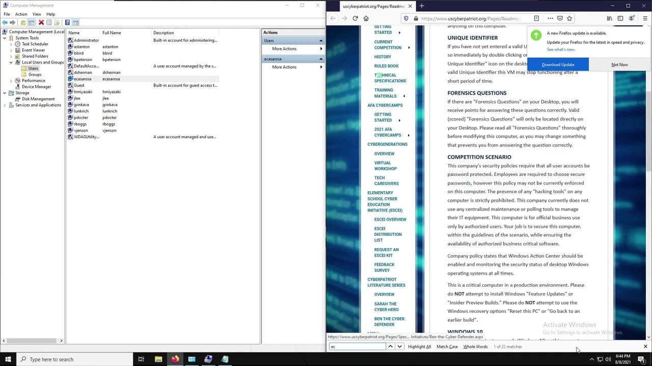 windows 10 Cyberpatriot guide