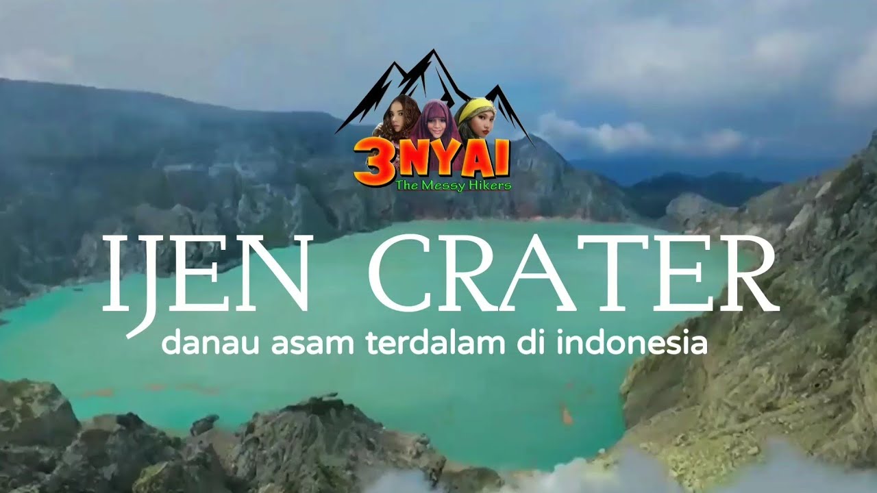 Ijen Crater + GPS track kawah ijen danau asam terdalam di indonesia 