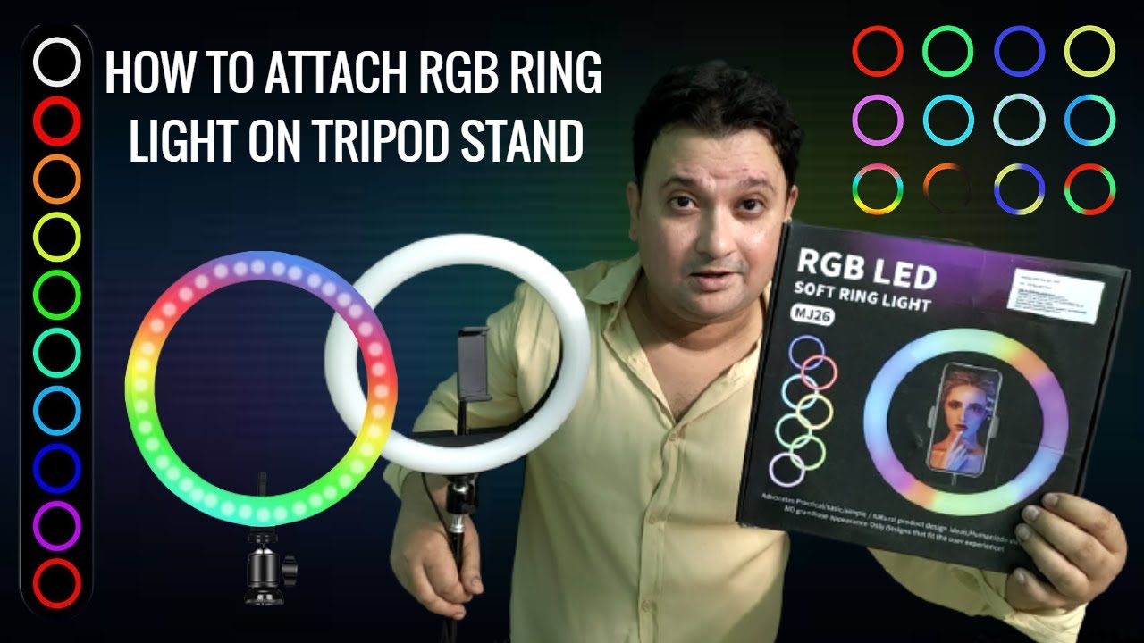 🌈🌈Unboxing & How To Set Up RGB Ring Light With Tripod Stand And Phone Holder | Rajdeep Mukherjee